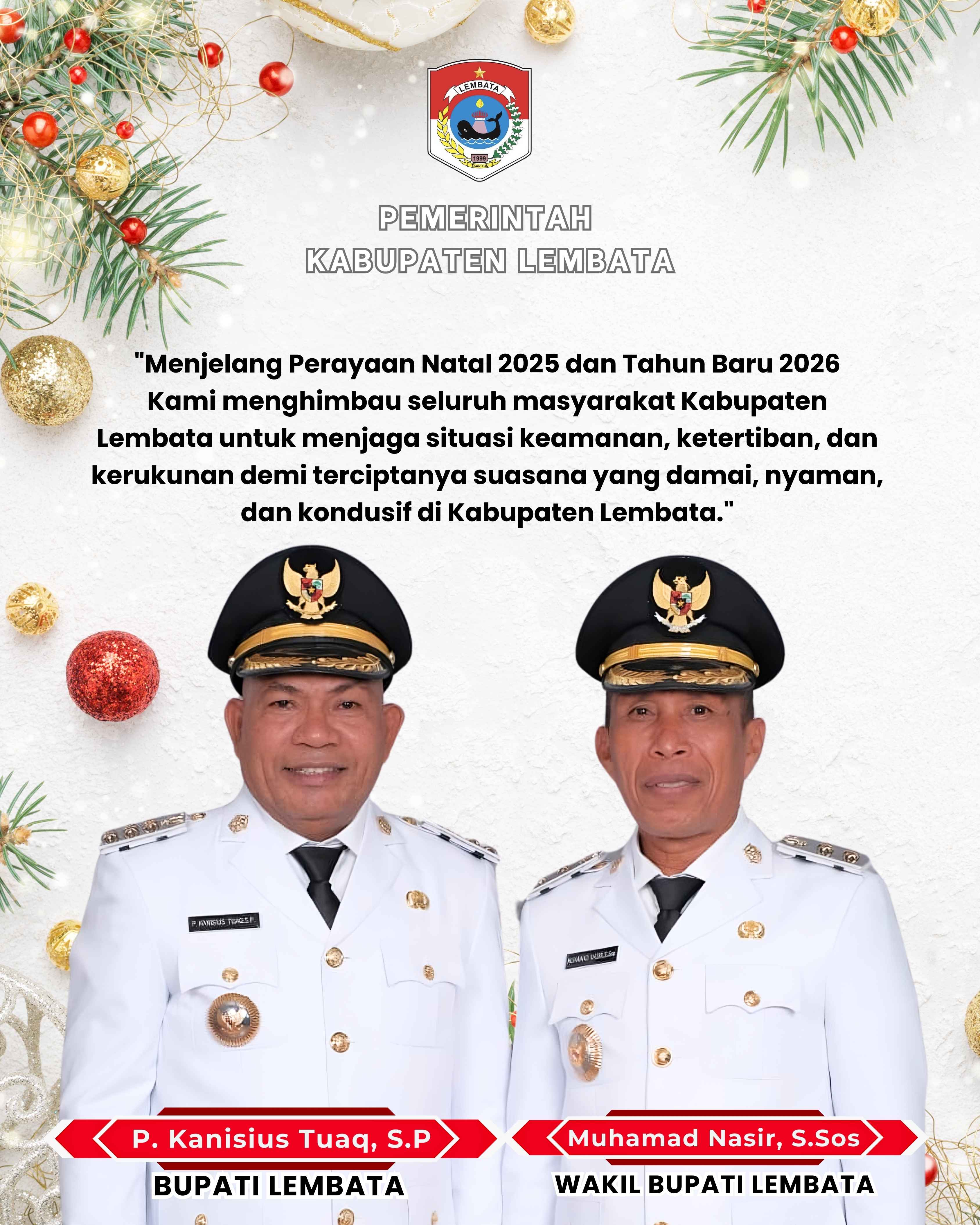 imbauan Pemda Lembata Menjelang Natal dan Tahun Baru