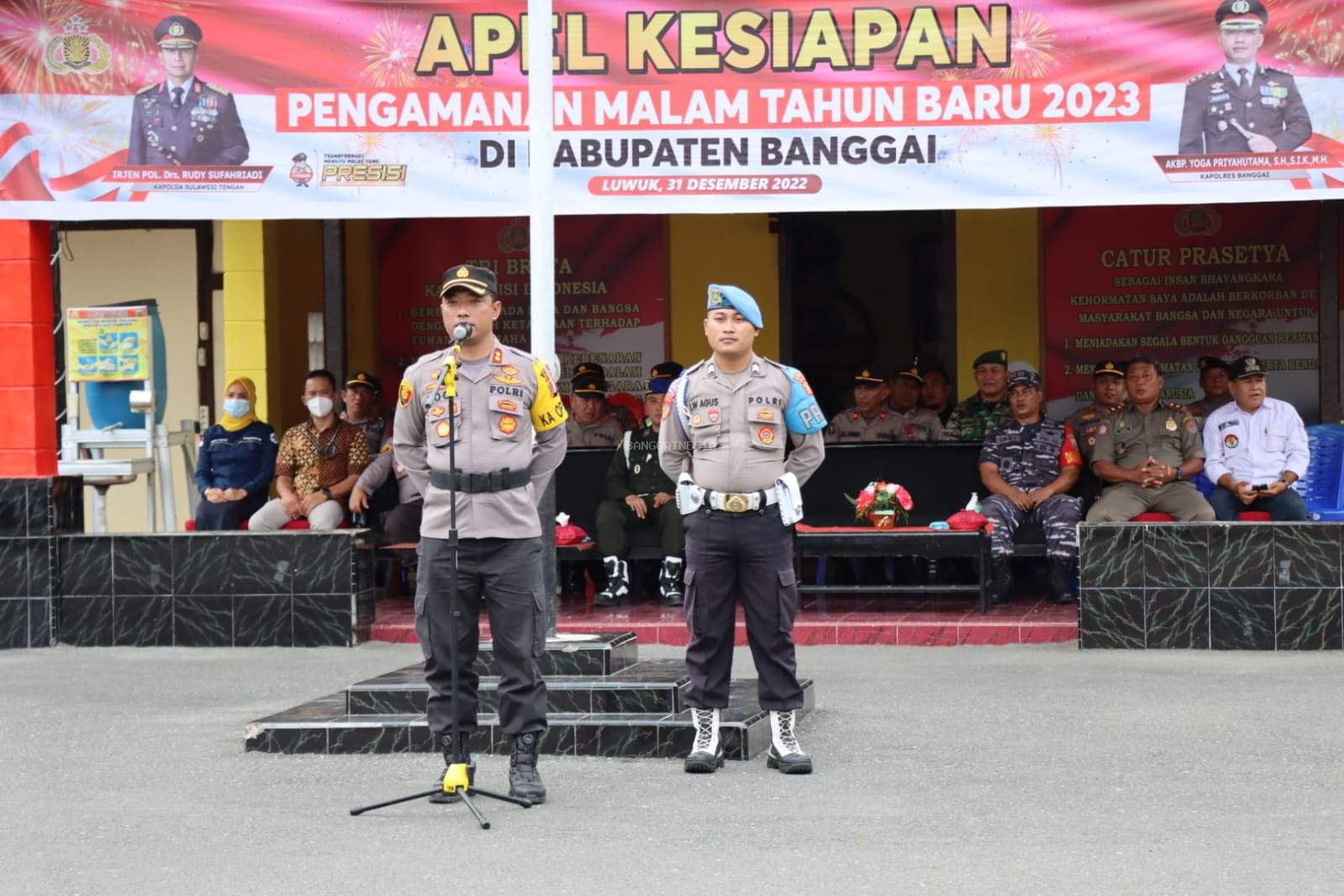 Kapolres Banggai Pimpin Apel Kesiapan Malam Pergantian Tahun