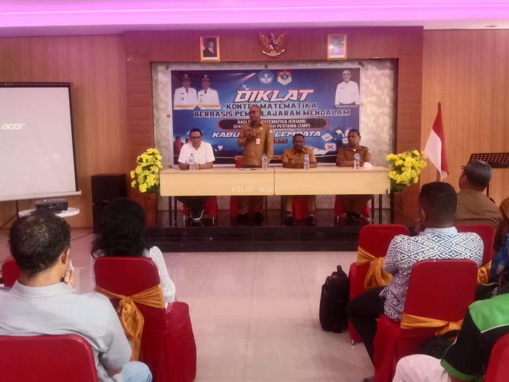 Dinas  Pendidikan Kabupaten Lembata Adakan Diklat Konten Matematika Berbasis Pembelajaran Mendalam